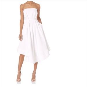 C/MEO COLLECTIVE white strapless dress